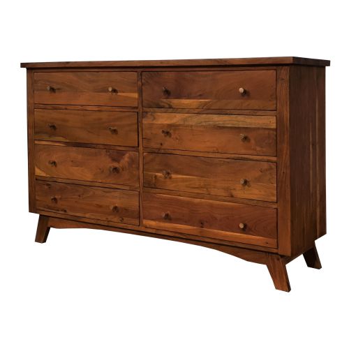 Komoda drewniana BONN 140 cm z szufladami z akacji - kolor WALNUT