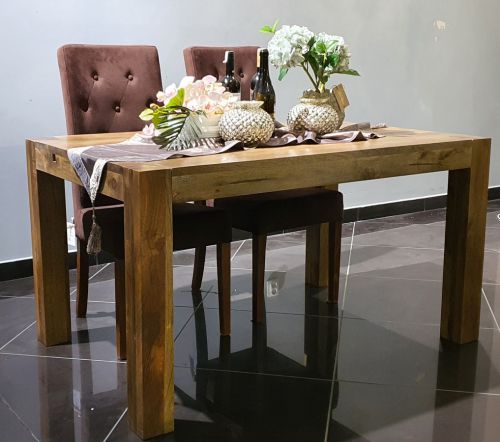 Drewniany rozkładany stół 140x90 z mango - toffi