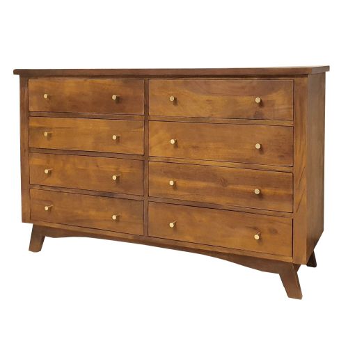 Komoda drewniana BONN 140 cm z szufladami z akacji - kolor AMBER