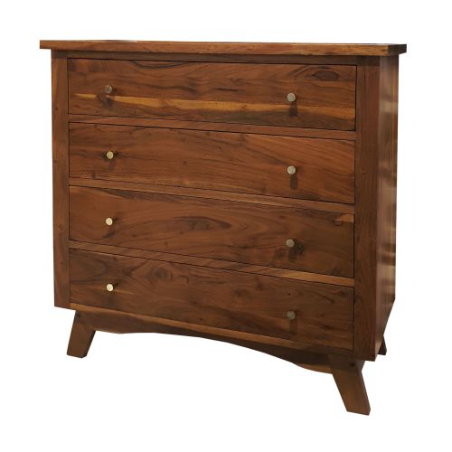Komoda drewniana 90 cm  BONNz szufladami z akacji - kolor WALNUT